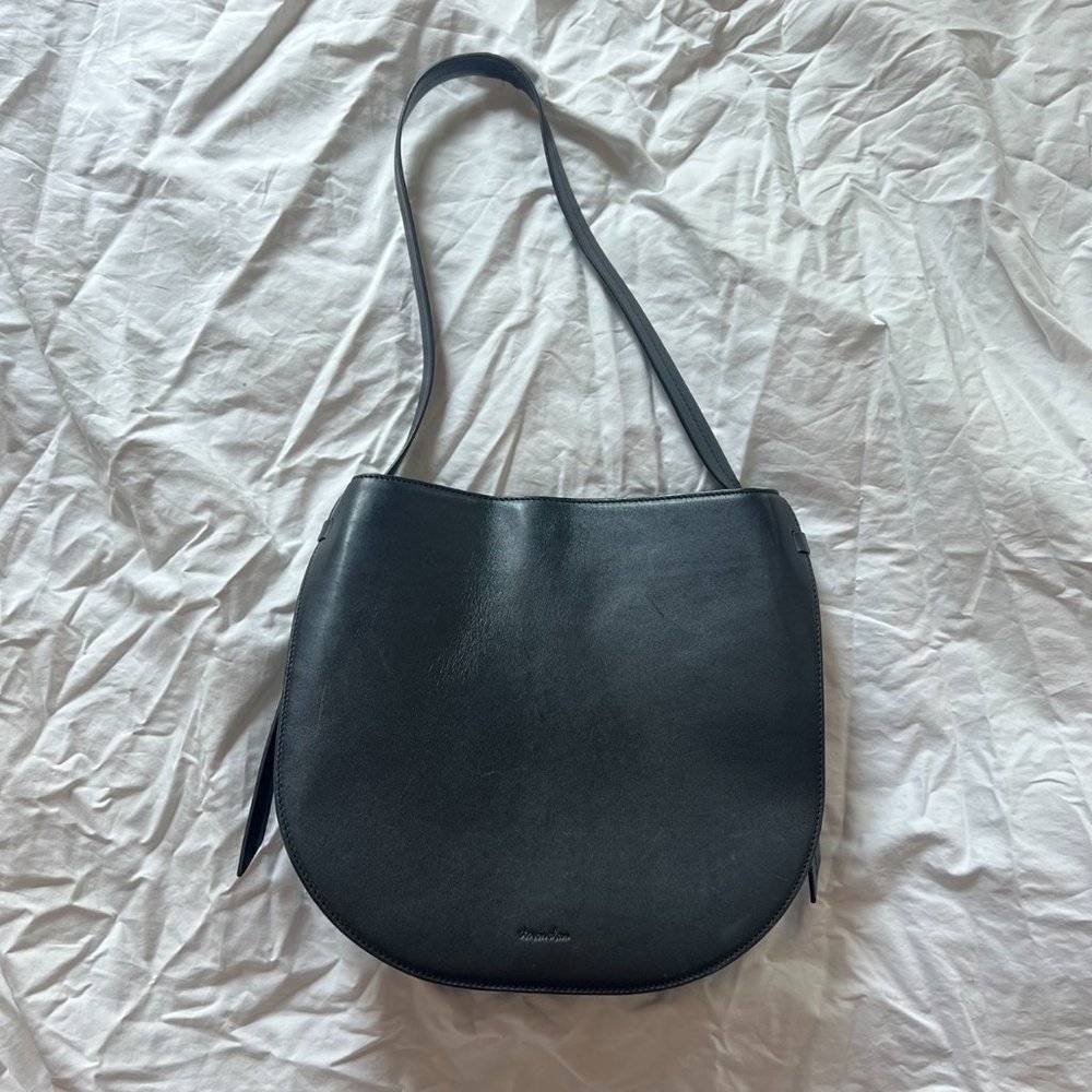 Steven Alan Helena Half Moon Leather Shoulder Bag - Black